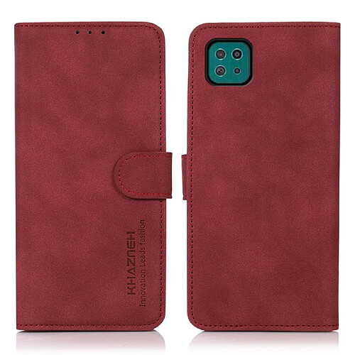 Etui en PU Texture pelucheuse rouge pour votre Samsung Galaxy A22 5G (EU Version)