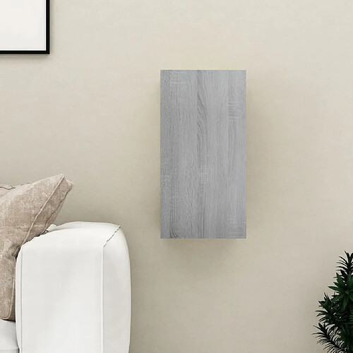 Maison Chic Meuble TV scandinave gris - Banc TV pour salon Sonoma 30,5x30x60 cm Bois d'ingénierie -MN70747