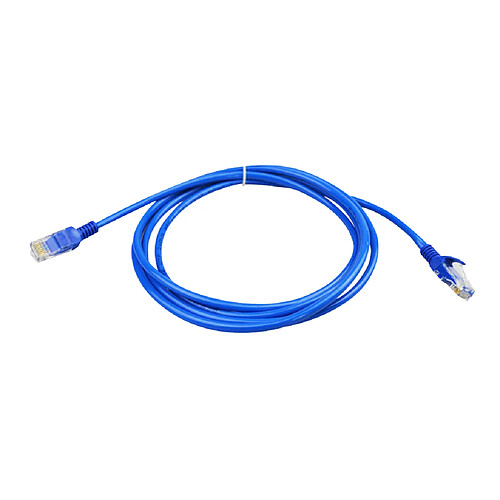 Câble CAT5e Ethernet Lan RJ45 Cordon De Brassage De Réseau Internet Routeur Bleu 1M