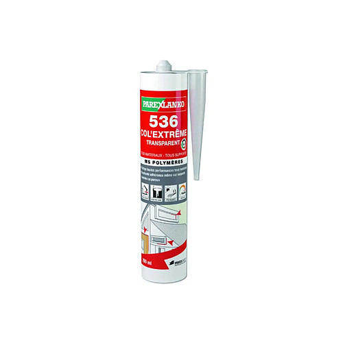 Mastic colle PAREXLANKO 536 Col'Extrême - Transparent - 290 mL - L536TRANS290