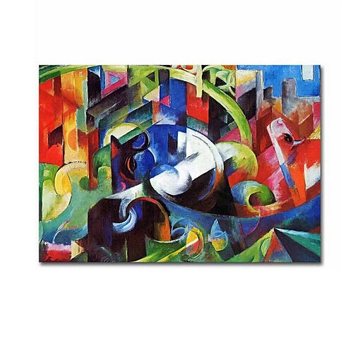 EPIKASA Impression sur Toile Franz Marc Expressionnisme, Multicouleur, Polyester, 100x3x70 cm