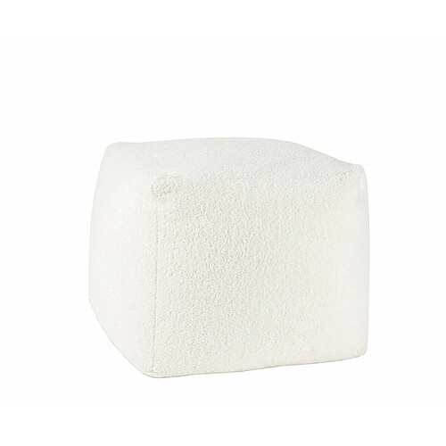 Pouf Alexandra House Living Blanc 50 x 40 x 50 cm Carré