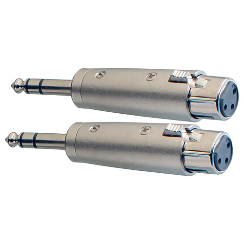 AC-XFPMSH - Jeu de 2 adaptateurs audio XLR femelle - Jack 6.35mm mâle Stagg