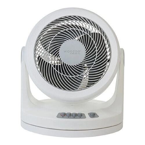 Iris Ohyama, Ventilateur Silencieux de Bureau avec Oscillation - Woozoo - HM23, Plastique, Blanc, 34W, 33 m², 35,4 x 23,2 x 40 cm