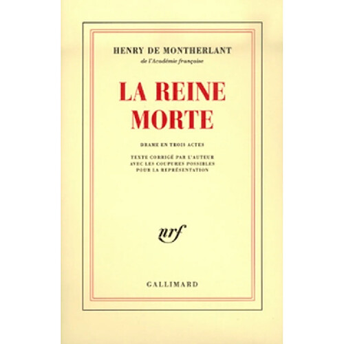 La Reine morte · Occasion