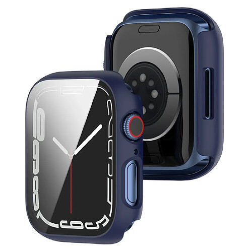 Coque en TPU anti-griffes, bleu foncé pour votre Apple Watch Series 7 45mm