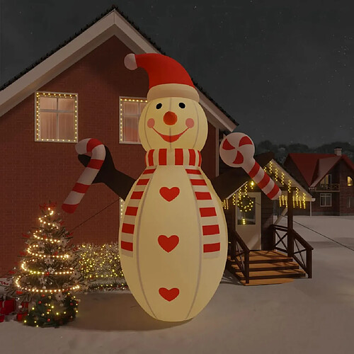 vidaXL Bonhomme de neige gonflable de Noël avec LED 630 cm