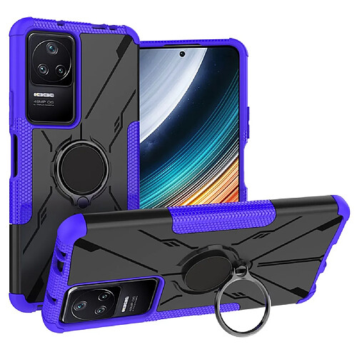 Coque en TPU anti-rayures avec béquille pour votre Xiaomi Redmi K40S 5G/Poco F4 5G - violet