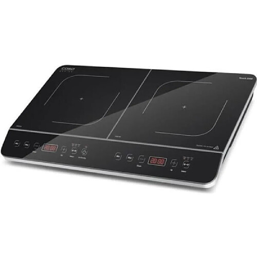 Caso Touch 3500 Table de Cuisson 3500W 2 Foyers 230V Verre Plastique Noir Argent