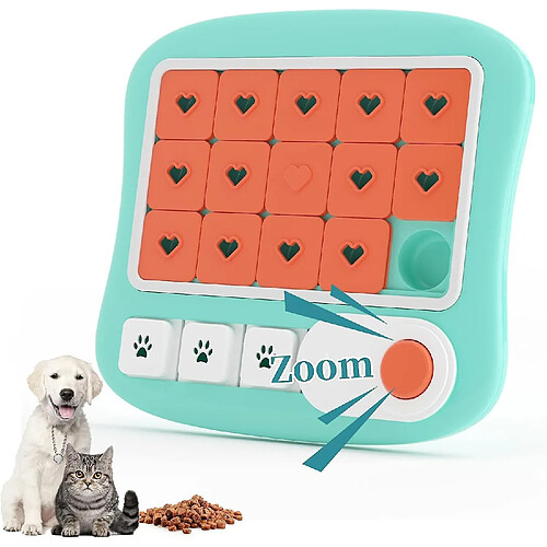 Jouets de Puzzle de Chien, Puzzle Interactif de friandises pour Chiens pour la formation de Qi, Jouet de puzzle de chien pour Chiens avec la conception de bouton de chien grinçant