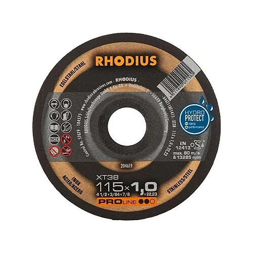 Disque de coupe XT38 115 x 1,0mm Rhodius