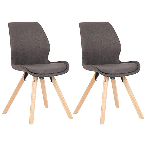 Non Lot de 2 chaises Luna en tissu