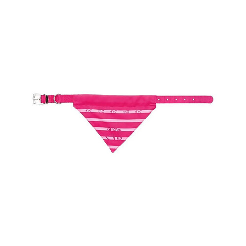 TRIXIE Collier avec bandana en nylon - XS : 19?24 cm-10 mm - Rose fuchsia - Pour chien