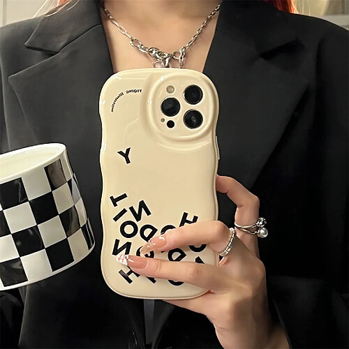 GUPBOO Étui pour iPhone11ProMax Graffiti Love Bracket English Niche Phone Case Anti-chute