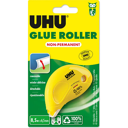 UHU Roller de colle Dry & Clean Roller, non permanent ()