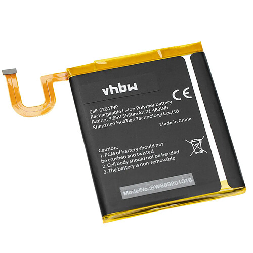 vhbw batterie remplace Blackview 626479P pour smartphone (5580mAh, 3.85V, Li-Ion)