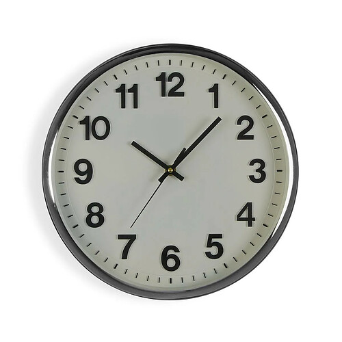 Horloge Murale Versa Blanc Plastique 4,8 x 32 x 32 cm