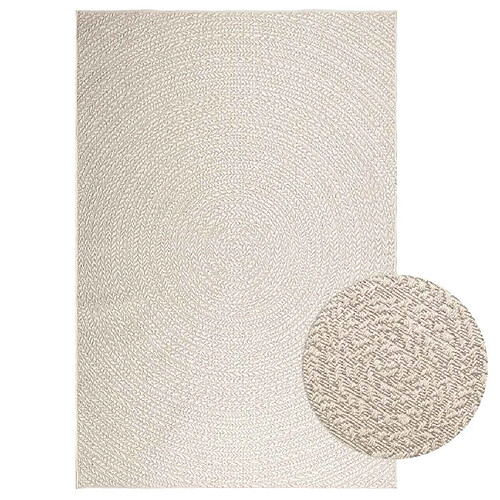 vidaXL Tapis ZIZUR crème 160x230 cm aspect de jute intérieur extérieur