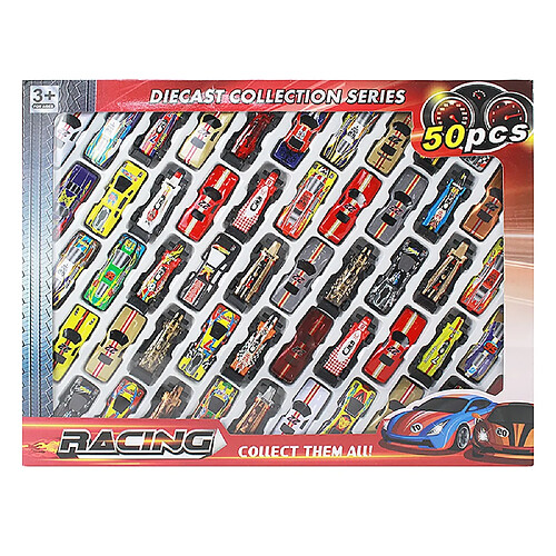 Universal 50pcs Enfant Mini Jouet Voiture Set Garage Jouet 1: 64 Modèle de course en alliage moulé à chaud Cadeau de Noël pour enfant garçon |