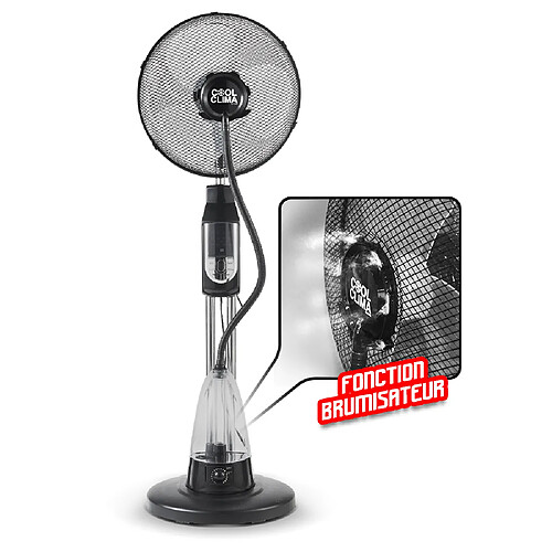 Cool Clima Ventilateur Brumisateur sur pied oscillant 70 W