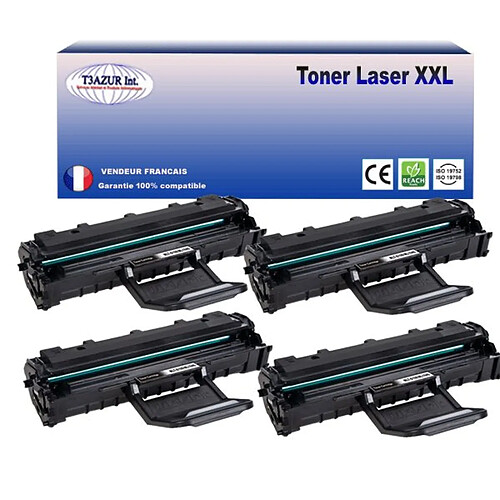 4 Toners compatibles avec Samsung ML-1640, ML-1640K, ML-1641, ML-1641 (MLT-D1082S/SU781A)- 1 500 pages - Noir - T3AZUR