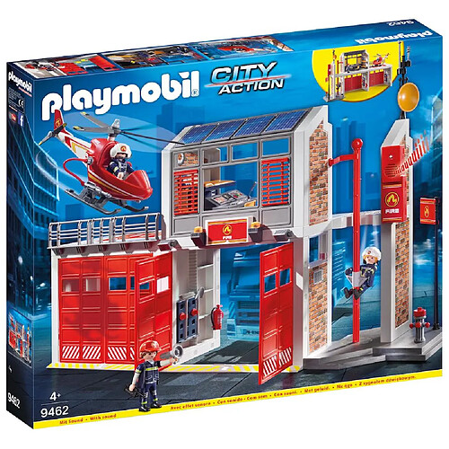 Playmobil® 9462 Playmobil Caserne de pompiers avec hélicoptère 1218