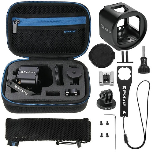 Wewoo Kit d'accessoire pour la session / séance / session de Gopro HERO5 14 dans 1 Kits en aluminium de combinaison de cage de commande numérique par ordinateur avec le cas d'EVA clé en métal + chapeau d'objectif + vis + adaptateur de trépied + base d'adaptateu