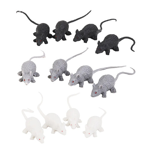 12pcs Animaux Artificielle Souris Modèle Jouet Cadeau Blague Halloween