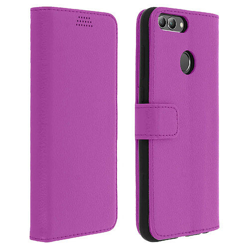 Avizar Housse Huawei P Smart Etui Portefeuille Coque Silicone Support Vidéo Violet