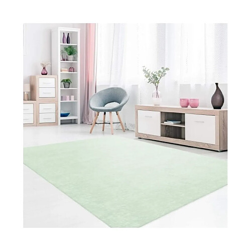 Mani Textile Tapis Pastel Uni Vert