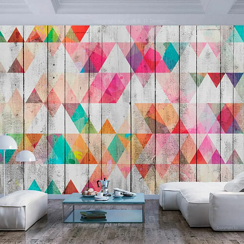 Paris Prix Papier Peint Rainbow Triangles 70 x 100 cm