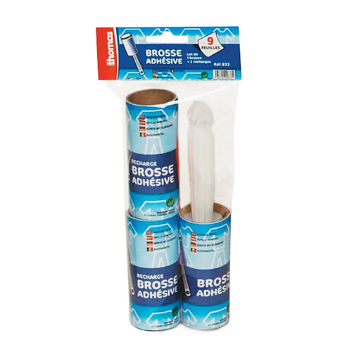 Brosse adhésive complète + 2 recharges 9 feuilles - 833 - THOMAS