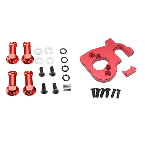 Support De Moteur De Voiture RC Et Moyeu Hexagonal De Roue De 12 Mm Pour WLtoys 144001 1:14 Voiture RC Rouge