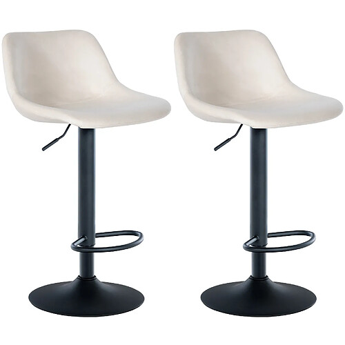 Non Lot de 2 tabourets de bar Loft velours