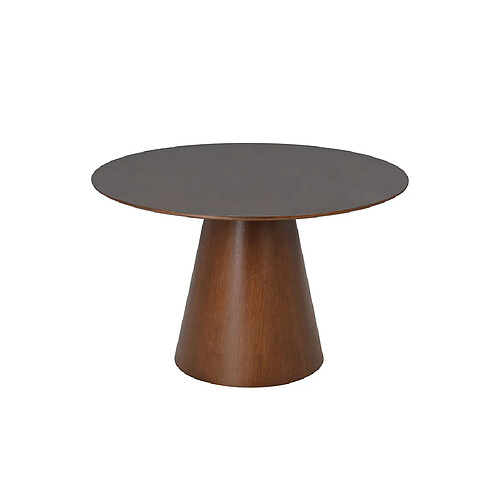 Lisa Design Toledo - table à manger ronde - bois foncé - 120 cm - 4 à 6 personnes