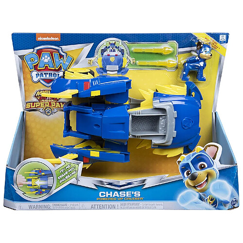 Spin Master 6053687/20116543 - Paw Patrol Véhicule Transformable Super Charged Mighty Pups Chase