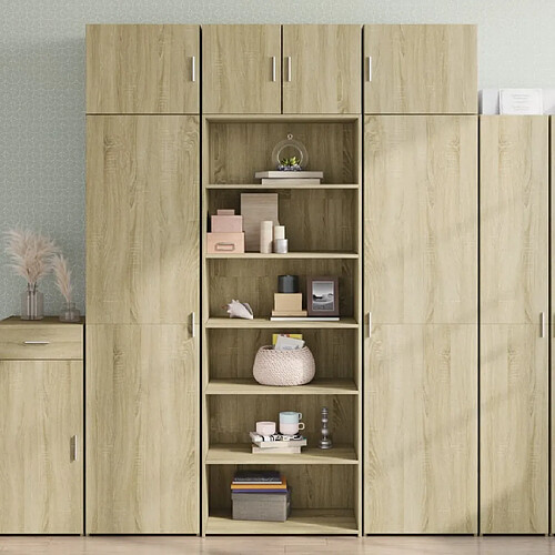 vidaXL Buffet haut chêne sonoma 70x41x185 cm bois d'ingénierie