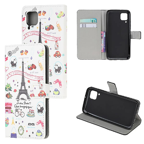 Etui en PU impression de motifs avec support la tour pour votre Huawei P40 Lite