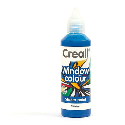 Graines Creatives Peinture repositionnable pour vitres Creall Glass 80 ml - bleu foncé