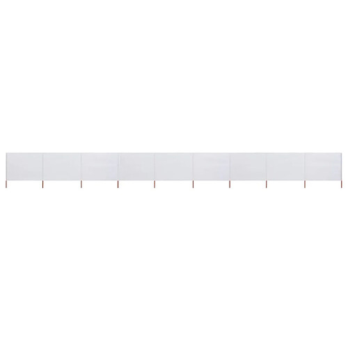 vidaXL Paravent 9 panneaux Tissu 1200 x 160 cm Blanc sable