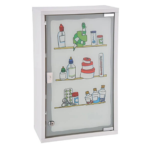 HI Armoire à pharmacie 30 x 15 x 50 cm Acier inoxydable