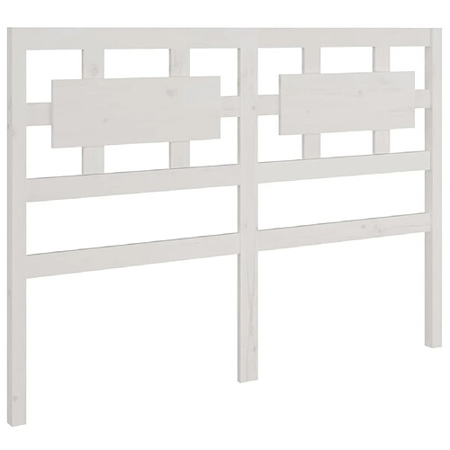 Maison Chic Tête de lit moderne pour chambre - Décoration de lit Blanc 140,5x4x100 cm Bois massif de pin -MN60782