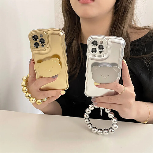 GUPBOO Étui pour iPhone13 Support de coque de téléphone portable de qualité supérieure pour galvanoplastie de couleur unie