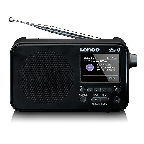 Lenco Radio DAB+/FM avec Bluetooth® PDR-036BK Noir-Gris