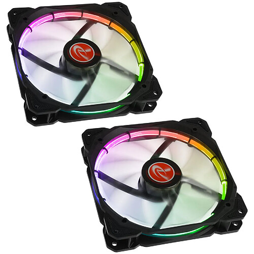 Raijintek Auras 14 RGB LED set de 2 - 140mm controleur inclus