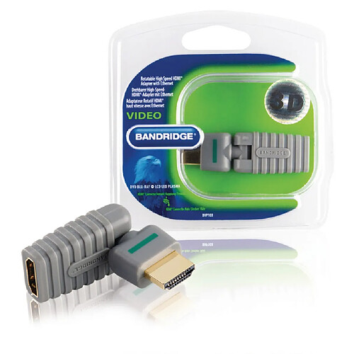 Alpexe Adaptateur HDMI High Speed avec Ethernet Rotatif Connecteur HDMI - HDMI femelle Gris