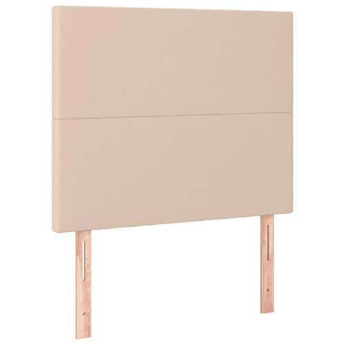 Maison Chic Lot de 2 Têtes de lit design pour chambre - Décoration de lit Cappuccino 80x5x78/88 cm Similicuir -MN68550