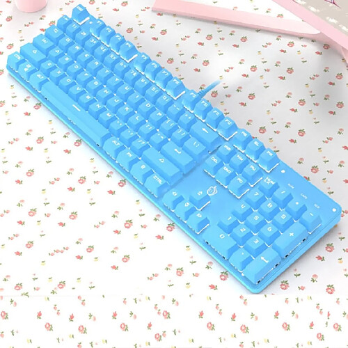 Universal Vrai clavier mécanique vert axe 104 clé paris clavier RVB rétro-éclairé punk romantique rose clavier métal tôle filaire | clavier bleu 2