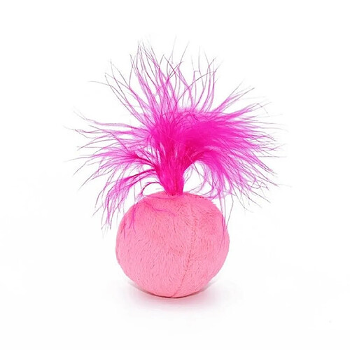 Wewoo Jouet pour Bague Cloche Plumes Tease Cats Toys Peluche Pet Cat Rose