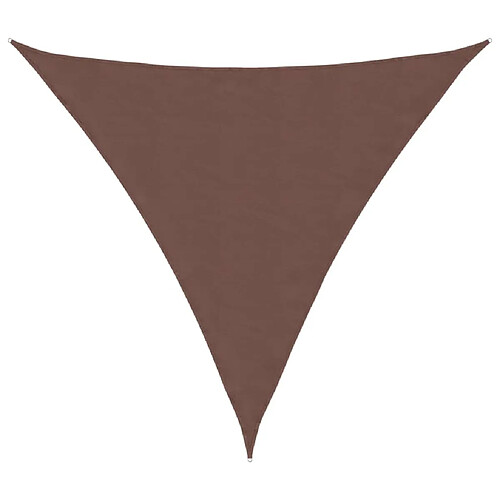 vidaXL Voile de parasol tissu oxford triangulaire 3,6x3,6x3,6 m marron